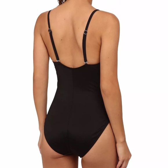 MagicSuit Swimsuit Black Lace Up One Piece Victoria 14 NWOT - Picture 5 of 7
